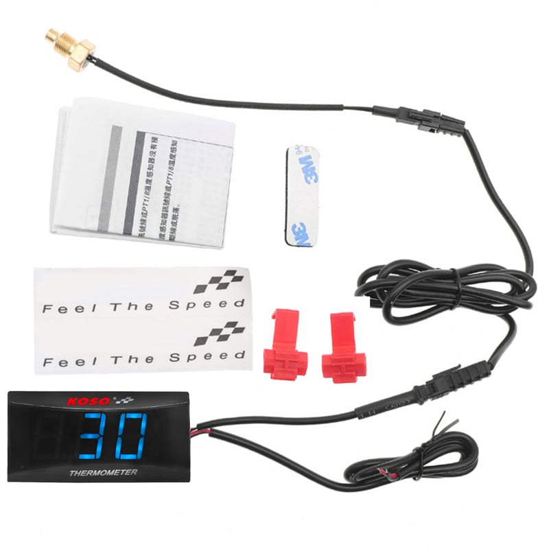 Univerzálny teplomer KOSO 0~120 stupňov Celzia, ukazovateľ teploty vody pre motocykel Yamaha MT 07 NMAX BMW Kawasaki