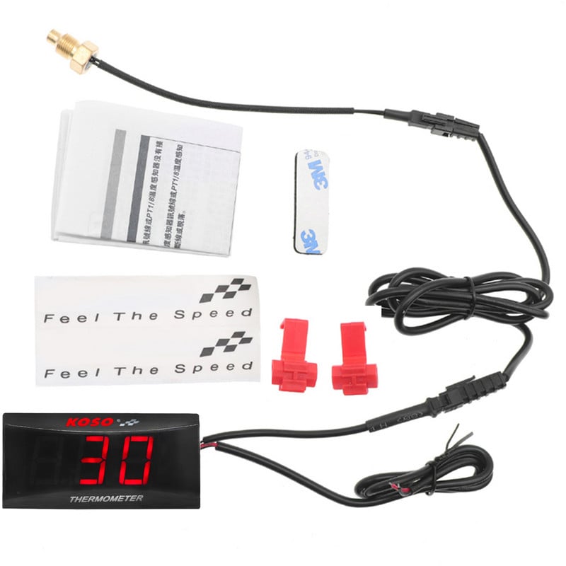 Univerzálny teplomer KOSO 0~120 stupňov Celzia, ukazovateľ teploty vody pre motocykel Yamaha MT 07 NMAX BMW Kawasaki