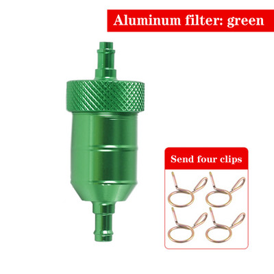 6 boja Univerzalni 8 mm 5/16`` filtar goriva za motocikle Auto Benzin Diesel Inline za motocikle skutere Kromirani aluminijski filtri goriva