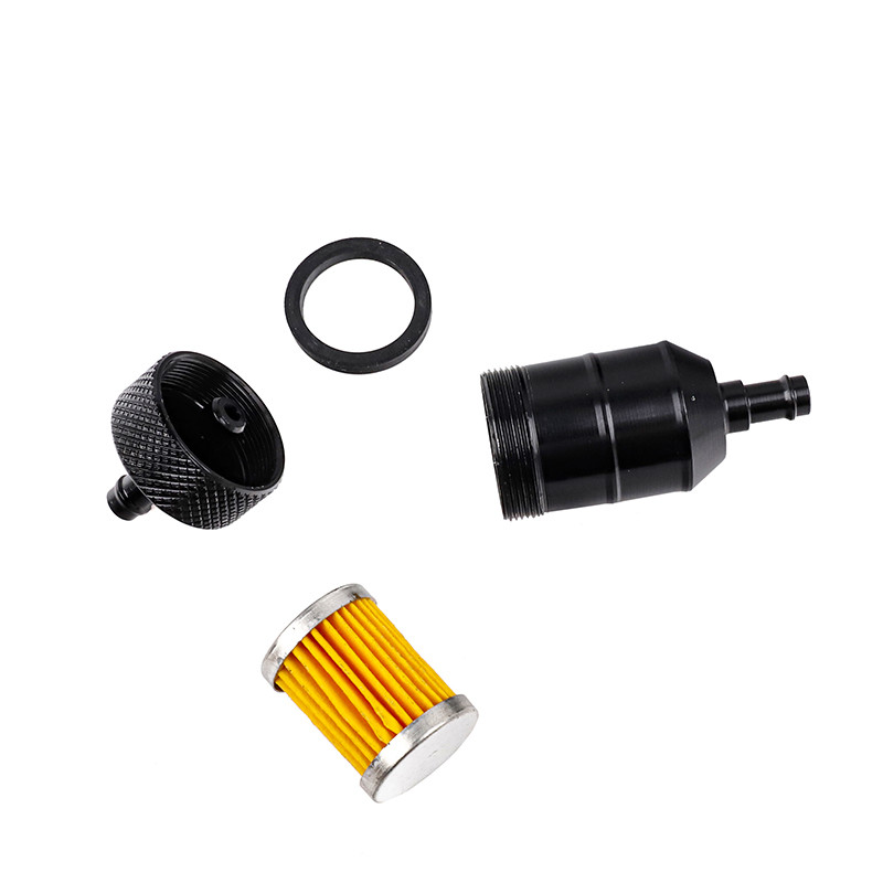 6 színű univerzális 8 mm-es 5/16 hüvelykes motorkerékpár üzemanyagszűrő autós benzin dízel soros motorkerékpár robogókhoz Króm alumínium üzemanyagszűrők