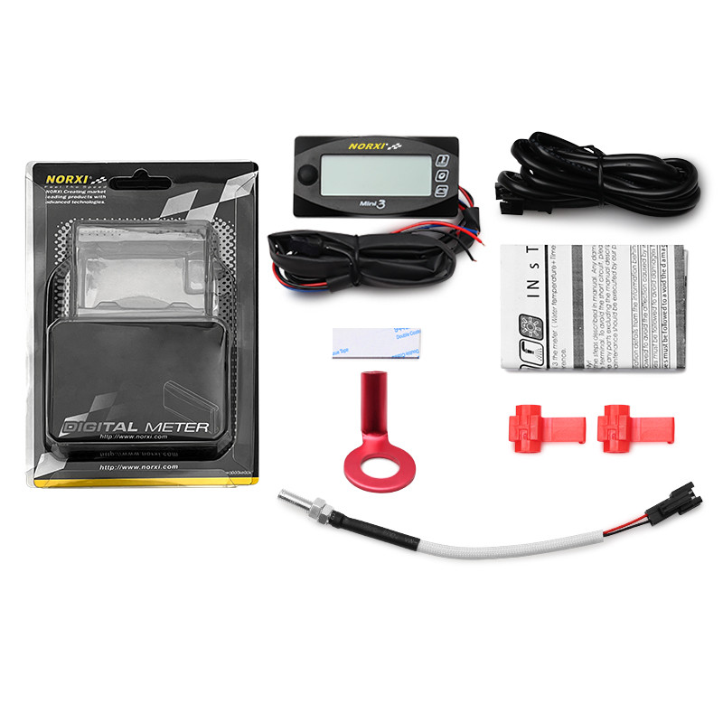 Koso 3 v 1 Teplota motora Volt Čas Norxi Pre YAMXHA NMAX XMAX TMAX LED digitálny displej Quad štvorcový meter adaptér 10/14 mm
