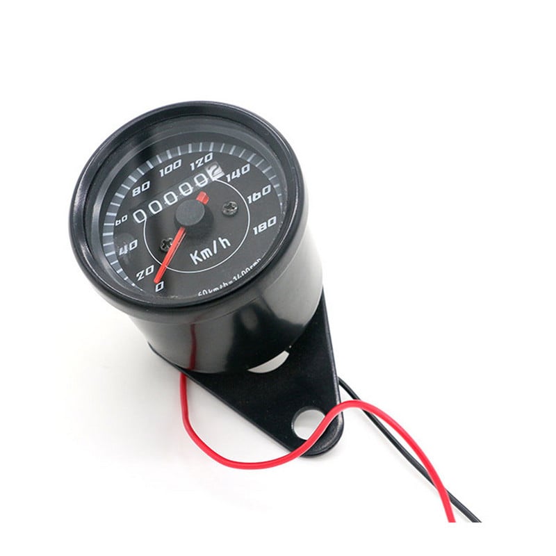 0~180km/h Motocykel Scooter Rýchlomer Strieborný LED podsvietený rýchlomer Ukazovateľ kilometrov pre Suzuki Honda Kawasaki