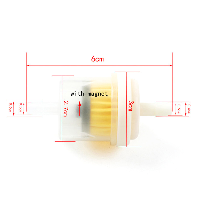 Všeobecný benzínový, plynový, benzínový, olejový filter je použiteľný pre palivový filter štvorkoliek, skútrov, motocyklov, mopedov a terénnych vozidiel.