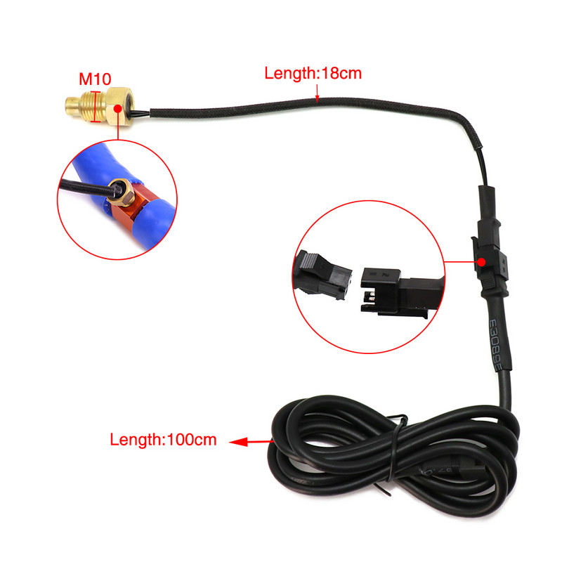 Alconstar Univerzálny motocyklový teplomer Koso 0°C-120°C s digitálnym displejom a ukazovateľom teploty vody