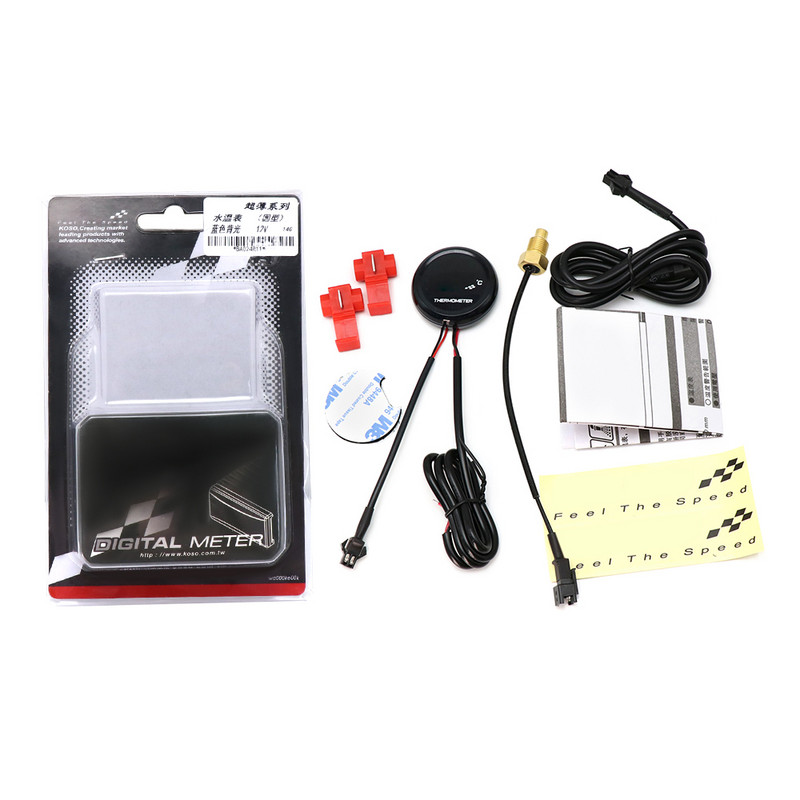 Alconstar Univerzálny motocyklový teplomer Koso 0°C-120°C s digitálnym displejom a ukazovateľom teploty vody