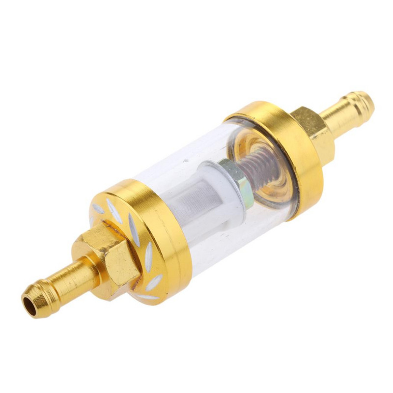 CNC univerzális robogó Dirt Go Kart 8mm-es 5/16"-os gázüzemanyag szűrő korlátlanul újrafelhasználható Kiváló minőségű CNC alumínium + üveg