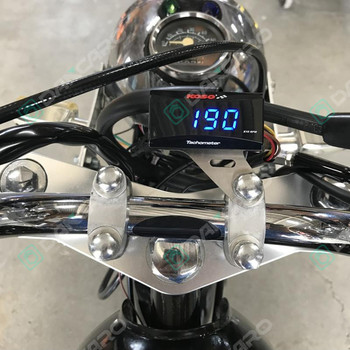 KOSO Mini RPM Meter Digital Square LCD Display Engine Tach Hour Meter Тахометър Габарит за BMW YAMAHA KAWASAKI Racing Motorcycle