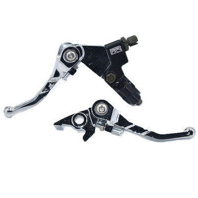 Chrómová skladacia spojková brzdová páka pre Pit Dirt Bike 140cc, 125cc, 110cc, pre riadidlá 7/8", vhodné pre Atomik Dhz, Orion, Bosuer BSE