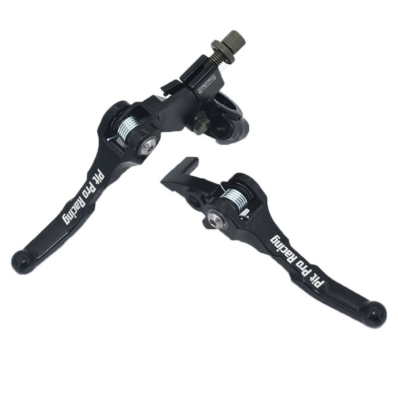 Chrómová skladacia spojková brzdová páka pre Pit Dirt Bike 140cc, 125cc, 110cc, pre riadidlá 7/8", vhodné pre Atomik Dhz, Orion, Bosuer BSE