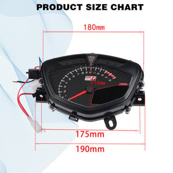 7 цвята мотоциклетен тахометър, цифров одометър, скоростомер, измервателен уред, мото инструмент, дисплей за скорости за Yamaha LC135 LC 135