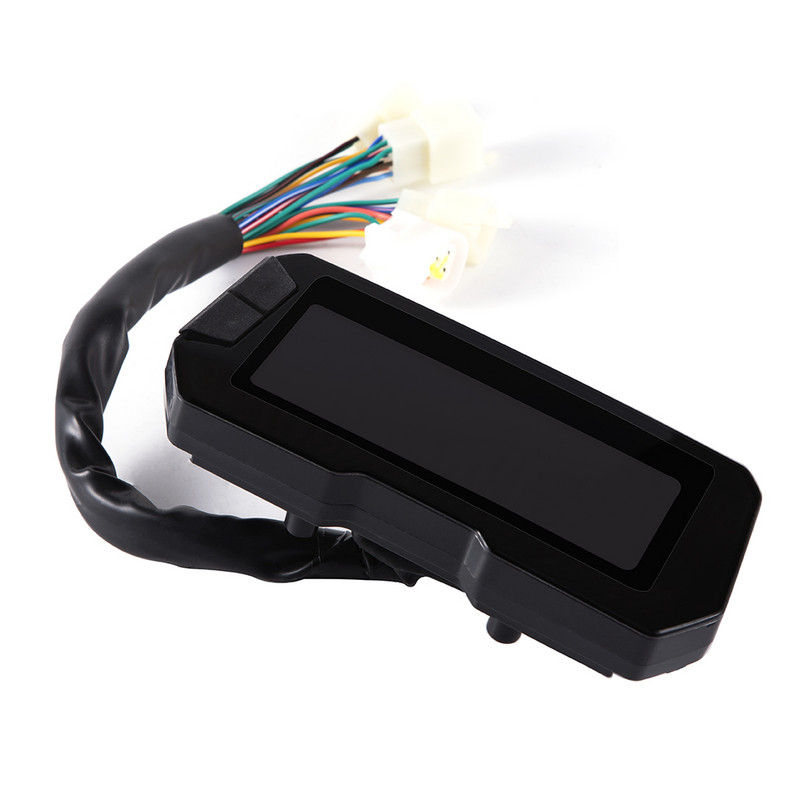 Univerzális motorkerékpár LCD digitális sebességmérő kilométer-számláló háttérvilágítású motorkerékpár kilométer-számláló 12000RPM 6 fokozat 2, 4 hengeres mérőhöz