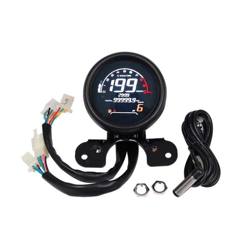 2022 Univerzálne diely pre motocykle Motocykel Rýchlomer Otáčkomer pre skúter Yamaha Exc LCD Rýchlomer Digitálny počítadlo kilometrov 6 prevodových stupňov