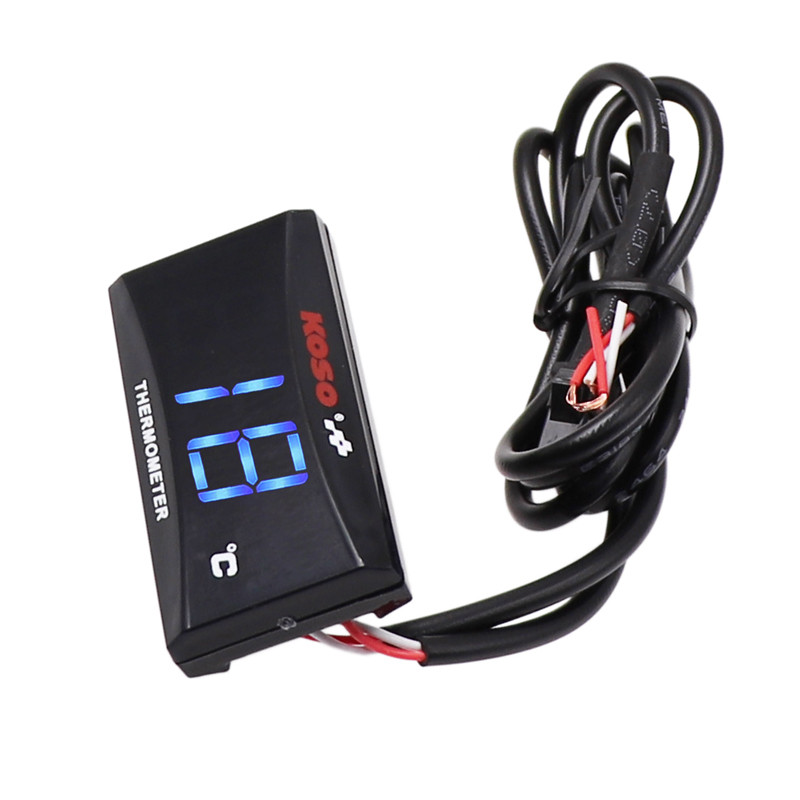 Termometru digital pentru motociclete KOSO, scuter de curse, LED roșu, temperatura apei pentru Yamaha Yamaha R1 R6 MT-07 MT-09 Kawasaki BMW