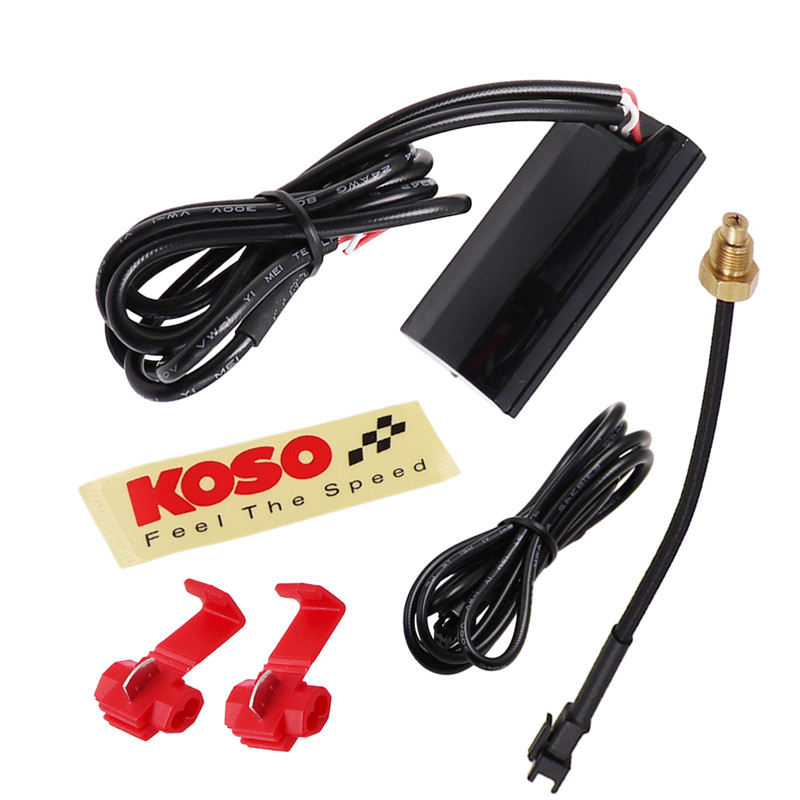 Termometru digital pentru motociclete KOSO, scuter de curse, LED roșu, temperatura apei pentru Yamaha Yamaha R1 R6 MT-07 MT-09 Kawasaki BMW