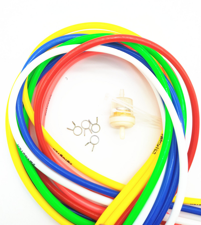 Farebné plynové potrubie a 1-metrové palivové potrubie pre kalové potrubie motocykla Peugeot