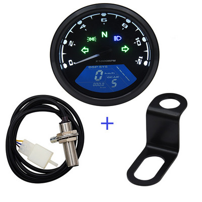 Cel mai nou vitezometru universal pentru motocicletă Tahometru 1-4 cilindri Indicator pentru motociclete 12000 RMP Indicator digital LCD Accesorii pentru moto