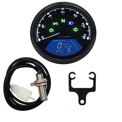 Cel mai nou vitezometru universal pentru motocicletă Tahometru 1-4 cilindri Indicator pentru motociclete 12000 RMP Indicator digital LCD Accesorii pentru moto