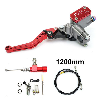 22 mm motocikla CNC hidrauliskā sajūga komplekta sviras galvenā cilindra adīšanas eļļas šļūtene sacīkstēm Yamaha Kawasaki Honda Suzuki Motos
