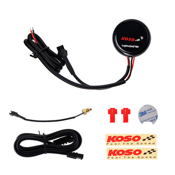 Koso Round Water Meter Adapter Sensor Set за Yamaha NMAX TMAX XMAX Мотоциклетен уред за измерване на температурата на водата 0~120 градуса дисплей