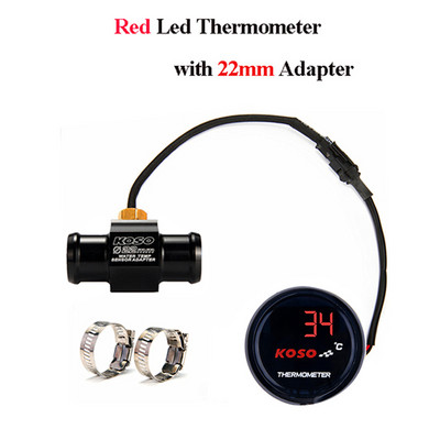 Set de senzori adaptor pentru contorul de temperatură a apei Koso rotund pentru indicatorul de temperatură a apei pentru motocicleta Yamaha NMAX TMAX XMAX, afișaj 0 ~ 120 de grade