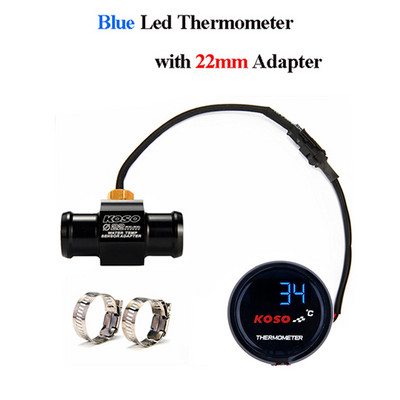 Set de senzori adaptor pentru contorul de temperatură a apei Koso rotund pentru indicatorul de temperatură a apei pentru motocicleta Yamaha NMAX TMAX XMAX, afișaj 0 ~ 120 de grade