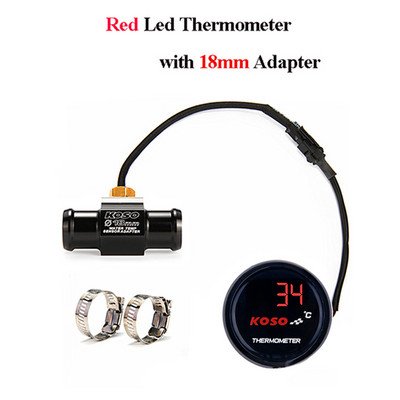 Set de senzori adaptor pentru contorul de temperatură a apei Koso rotund pentru indicatorul de temperatură a apei pentru motocicleta Yamaha NMAX TMAX XMAX, afișaj 0 ~ 120 de grade