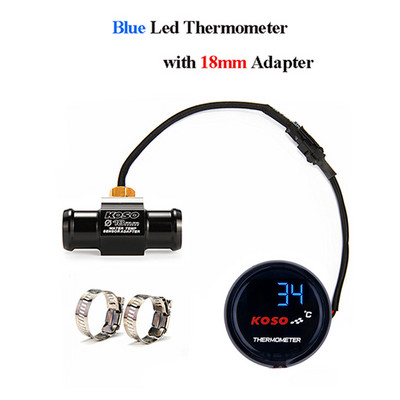Set de senzori adaptor pentru contorul de temperatură a apei Koso rotund pentru indicatorul de temperatură a apei pentru motocicleta Yamaha NMAX TMAX XMAX, afișaj 0 ~ 120 de grade