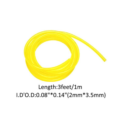 1 metar Žuta cijev Cijev za filtar goriva Cijev za ulje Rezervni dijelovi spremnika goriva Motocikl Bicikl Gorivo Promjer Unutarnji promjer 3mm*5mm 3mm*6mm