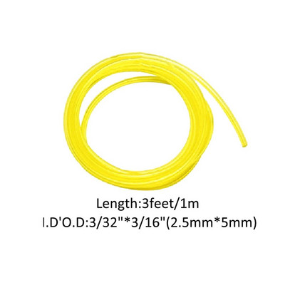 1 metar Žuta cijev Cijev za filtar goriva Cijev za ulje Rezervni dijelovi spremnika goriva Motocikl Bicikl Gorivo Promjer Unutarnji promjer 3mm*5mm 3mm*6mm