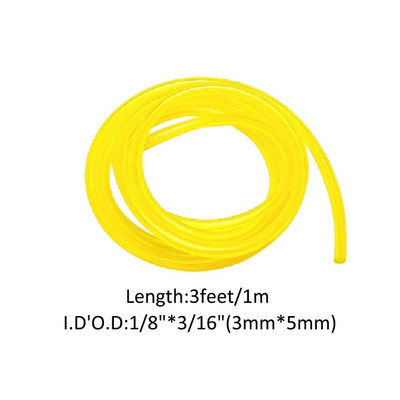 1 metar Žuta cijev Cijev za filtar goriva Cijev za ulje Rezervni dijelovi spremnika goriva Motocikl Bicikl Gorivo Promjer Unutarnji promjer 3mm*5mm 3mm*6mm