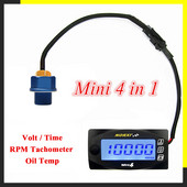 koso Temperatura ulja za motocikle VoltageTime RPM Tahometar Norxi Mini 4 u 1 LED digitalni zaslon Quad metar za nmax125