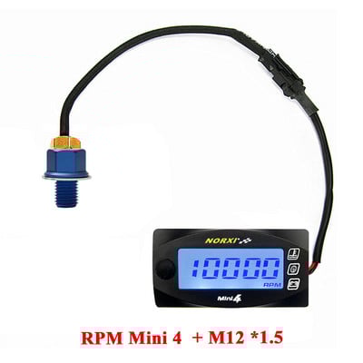 koso Temperatura ulja za motocikle VoltageTime RPM Tahometar Norxi Mini 4 u 1 LED digitalni zaslon Quad metar za nmax125