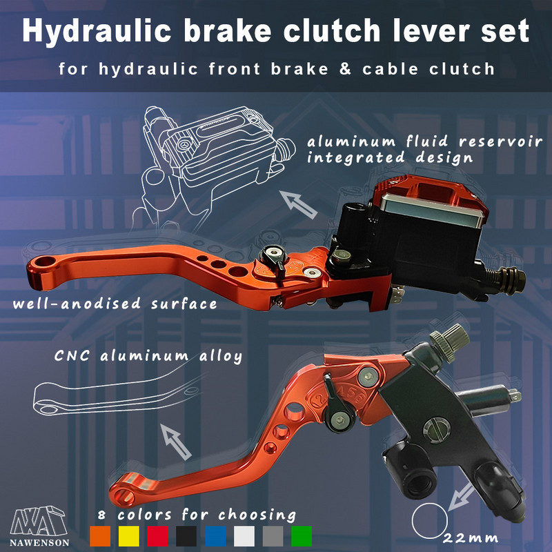 7/8" 22 мм регулируем лост на спирачния съединител за спортен велосипед с резервоар на главния хидравличен цилиндър за настройка на мотоциклети