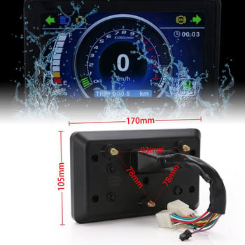 Универсален мотоциклетен LCD дисплей, клъстер, сменяем скоростомер, многофункционален инструмент за 1,2,4-цилиндров мотоциклет