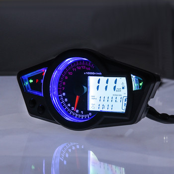 Мотоциклет LCD Цифров скоростомер Тахометър Инструменти 10\