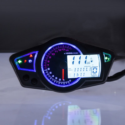 Мотоциклет LCD Цифров скоростомер Тахометър Инструменти 10"-21" 500 ома 14000/11000 RPM