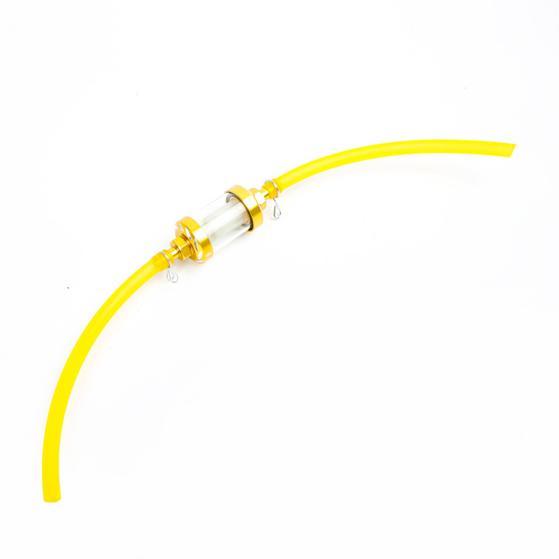 Univerzális 8 mm-es üveg benzin üzemanyag szűrő Üzemanyag tömlő motorkerékpár ATV gokarthoz Dirt Pit kerékpár robogó moped hómaró