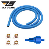 ZS Racing 6 mm-es motorkerékpár belső üzemanyagszűrő benzinszűrők + benzin üzemanyagcső tömlő + kapcsok motoros robogó koszos kerékpárhoz