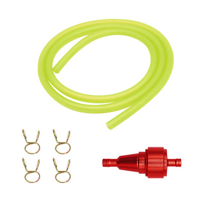 ZS Racing 6 mm-es motorkerékpár belső üzemanyagszűrő benzinszűrők + benzin üzemanyagcső tömlő + kapcsok motoros robogó koszos kerékpárhoz