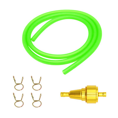 ZS Racing 6 mm-es motorkerékpár belső üzemanyagszűrő benzinszűrők + benzin üzemanyagcső tömlő + kapcsok motoros robogó koszos kerékpárhoz