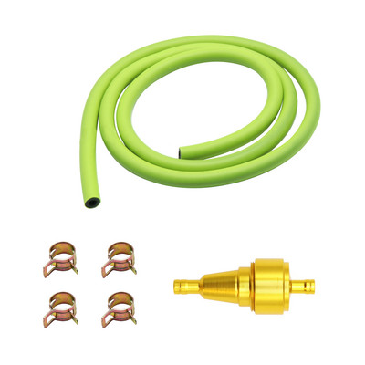 ZS Racing 6 mm-es motorkerékpár belső üzemanyagszűrő benzinszűrők + benzin üzemanyagcső tömlő + kapcsok motoros robogó koszos kerékpárhoz