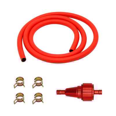 ZS Racing 6 mm-es motorkerékpár belső üzemanyagszűrő benzinszűrők + benzin üzemanyagcső tömlő + kapcsok motoros robogó koszos kerékpárhoz