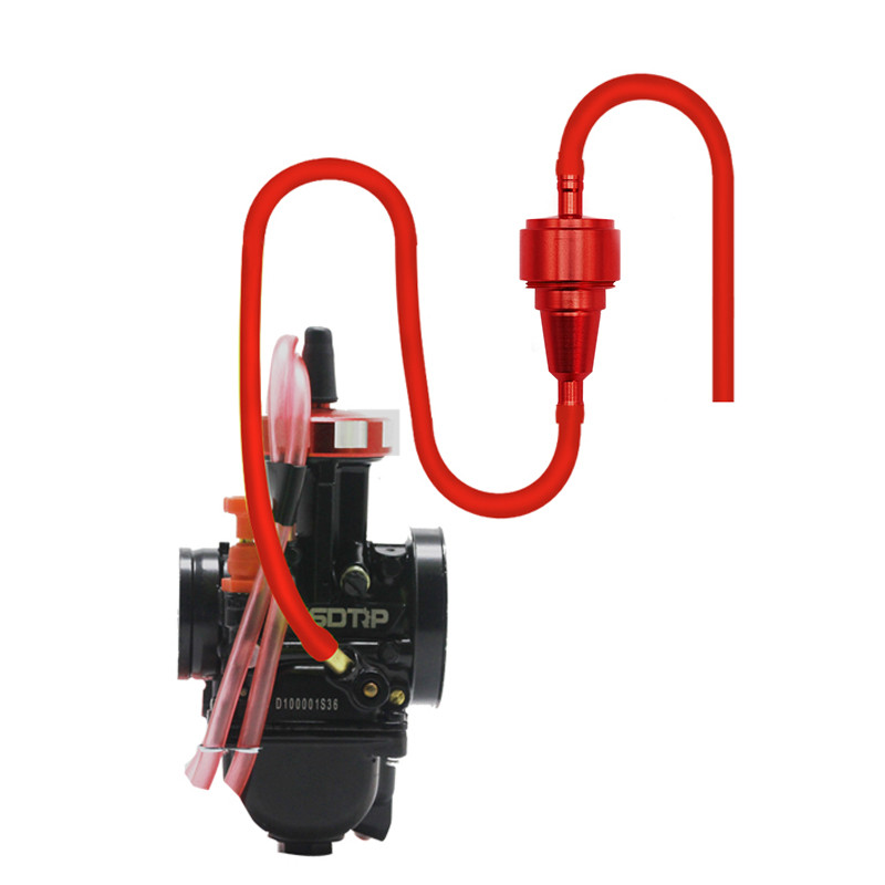 ZS Racing 6 mm-es motorkerékpár belső üzemanyagszűrő benzinszűrők + benzin üzemanyagcső tömlő + kapcsok motoros robogó koszos kerékpárhoz