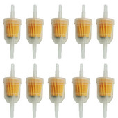 10db univerzális soros gáz/üzemanyag szűrő 6mm-8mm 1/4" fűnyíróhoz, kismotorokhoz autótartozékok motorkerékpár tartozékokhoz olajszűrő