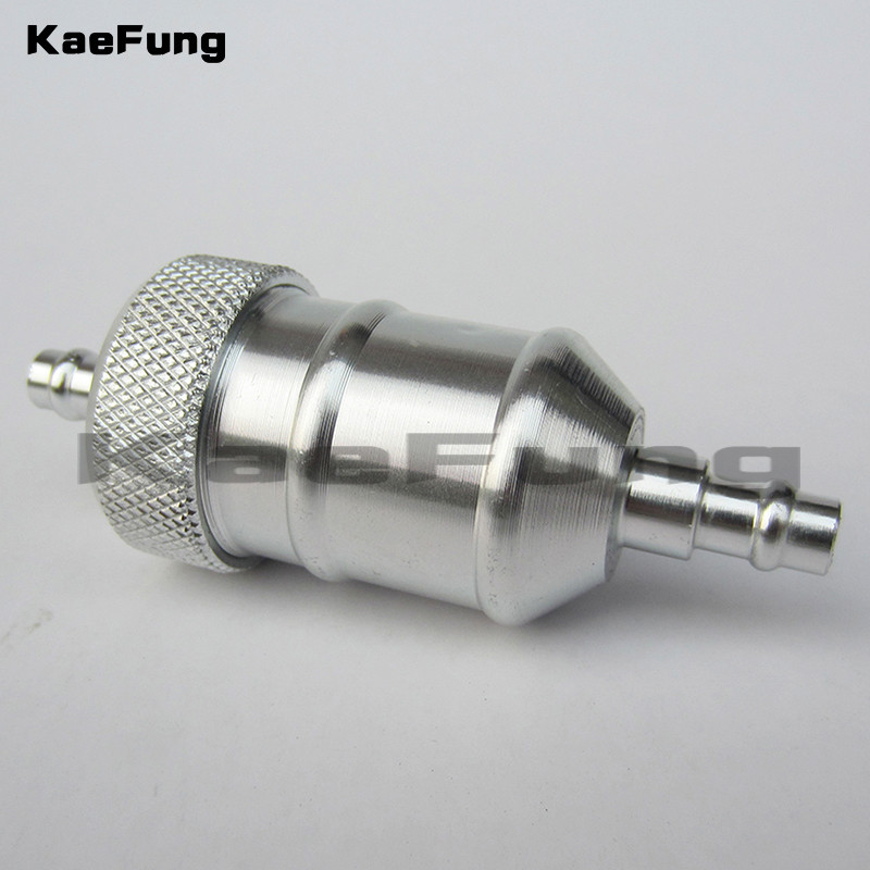 Motocyklový box Dirt Bike ATV Quad 6mm univerzálny eloxovaný hliníkový olejový filter Inline palivový filter