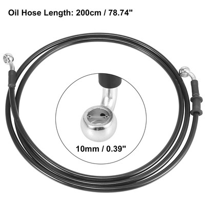 Motoforti Universal 40cm-200cm Motocicletă Frână Ambreiaj Furtun ulei Conductă Furtun împletit din oțel inoxidabil armat hidraulic