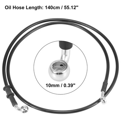 Motoforti Universal 40cm-200cm Motocicletă Frână Ambreiaj Furtun ulei Conductă Furtun împletit din oțel inoxidabil armat hidraulic