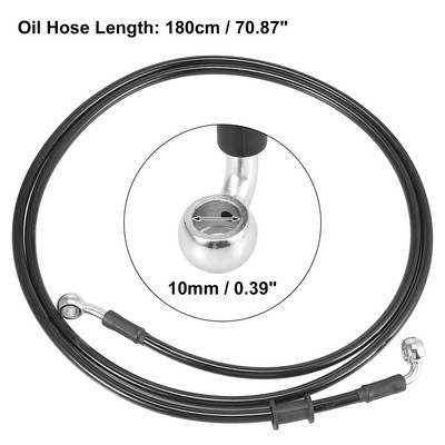 Motoforti Universal 40cm-200cm Motocicletă Frână Ambreiaj Furtun ulei Conductă Furtun împletit din oțel inoxidabil armat hidraulic
