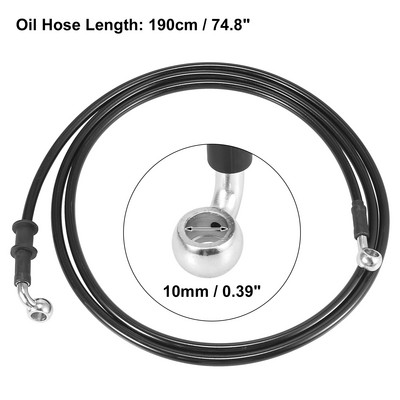 Motoforti Universal 40cm-200cm Motocicletă Frână Ambreiaj Furtun ulei Conductă Furtun împletit din oțel inoxidabil armat hidraulic