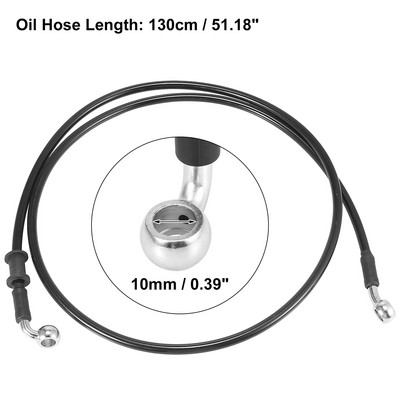 Motoforti Universal 40cm-200cm Motocicletă Frână Ambreiaj Furtun ulei Conductă Furtun împletit din oțel inoxidabil armat hidraulic